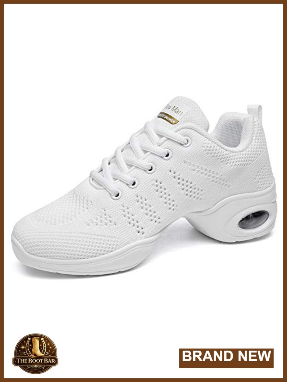 Women's Lace-Up Jazz Sneakers Breathable Air Cushion Split Sole Dance Shoes